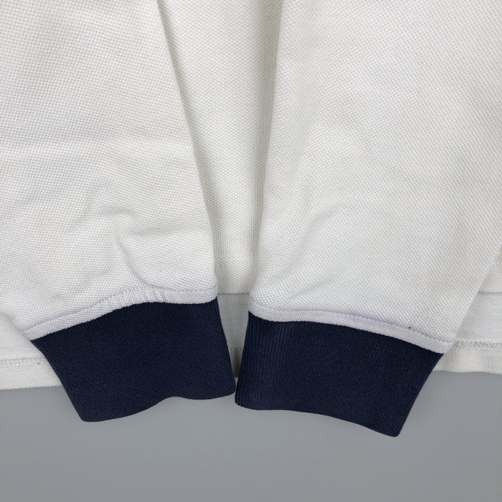 Ralph Lauren POLO by Ralph Lauren CUSTOM FIT Big Pony Long-Sleeve Rugby Shirt, Men's Size S (approx.) cotton white type Vintage Second Hand