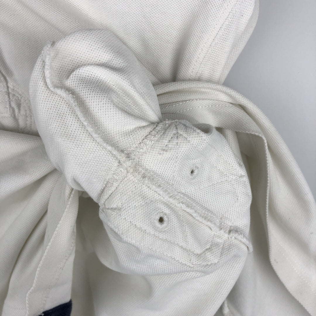 Ralph Lauren POLO by Ralph Lauren CUSTOM FIT Big Pony Long-Sleeve Rugby Shirt, Men's Size S (approx.) cotton white type Vintage Second Hand