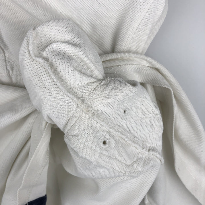 Ralph Lauren POLO by Ralph Lauren CUSTOM FIT Big Pony Long-Sleeve Rugby Shirt, Men's Size S (approx.) cotton white type Vintage Second Hand