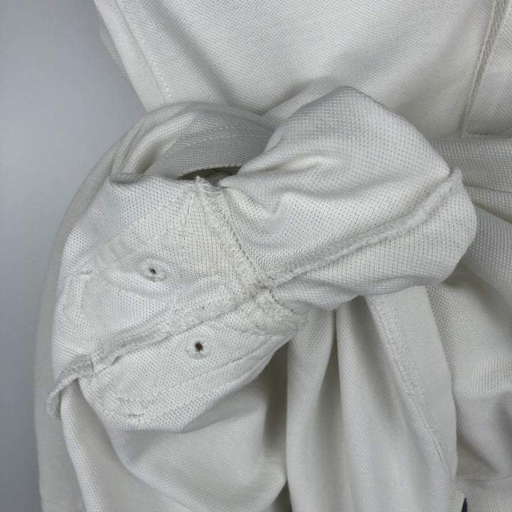 Ralph Lauren POLO by Ralph Lauren CUSTOM FIT Big Pony Long-Sleeve Rugby Shirt, Men's Size S (approx.) cotton white type Vintage Second Hand