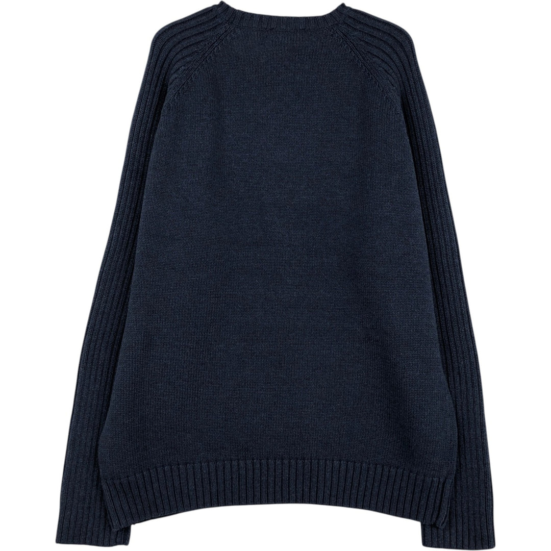 Vintage 1990s-2000'S Timberland cotton knit sweater, men's size XL cotton navy blue type Vintage Second Hand