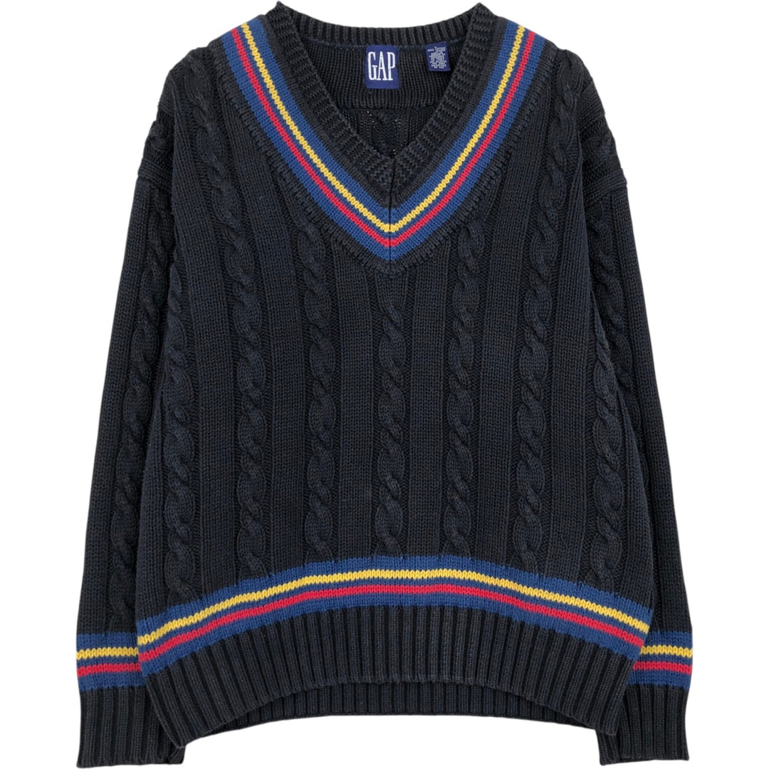 90'S GAP Old Gap Cardigan Sweater, Men's Size L, Vintage cotton black type Vintage Second Hand
