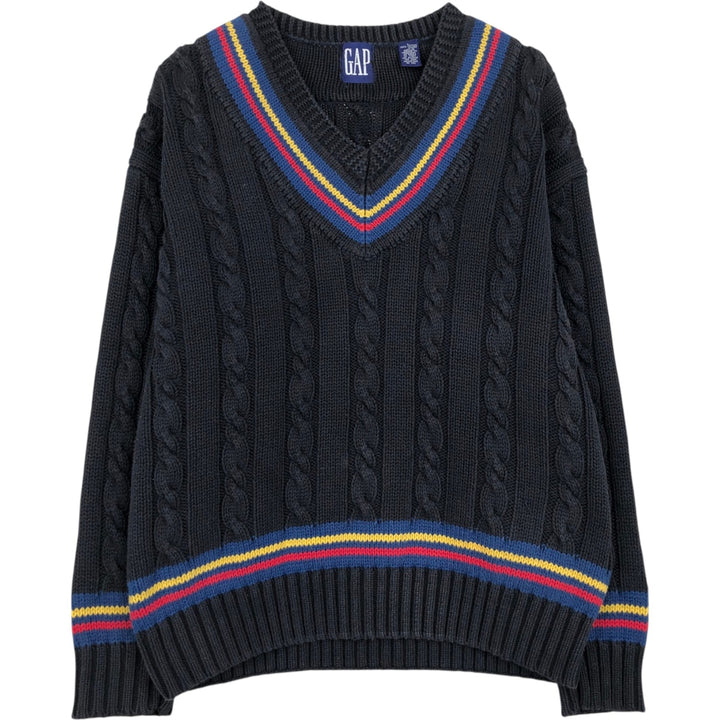 90'S GAP Old Gap Cardigan Sweater, Men's Size L, Vintage cotton black type Vintage Second Hand