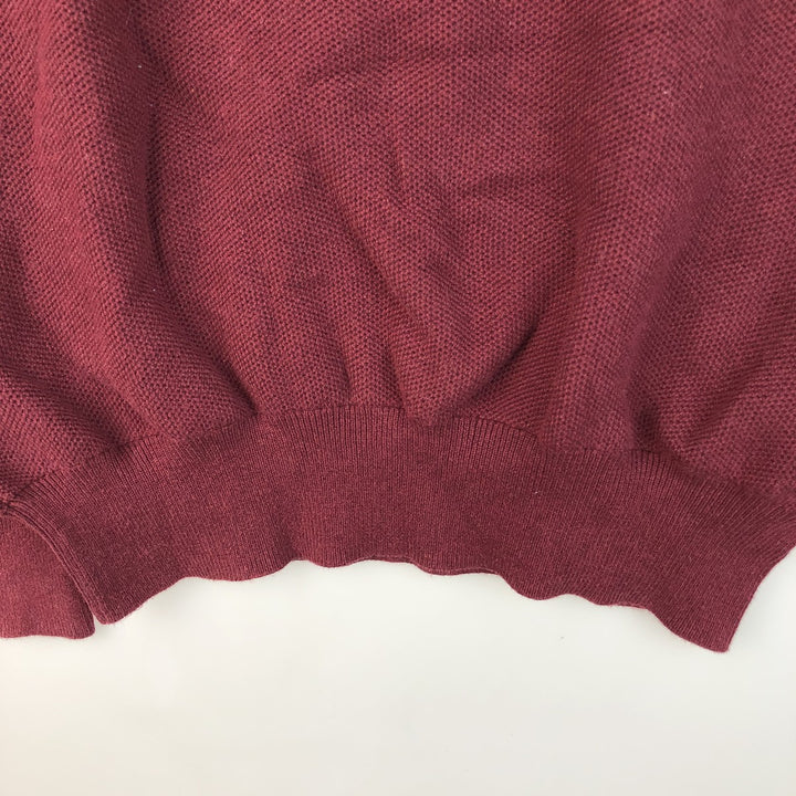 Ralph Lauren POLO RALPH LAUREN Pima cotton knit sweater, men's size M Pima Cotton red type reddish brown Vintage Second Hand