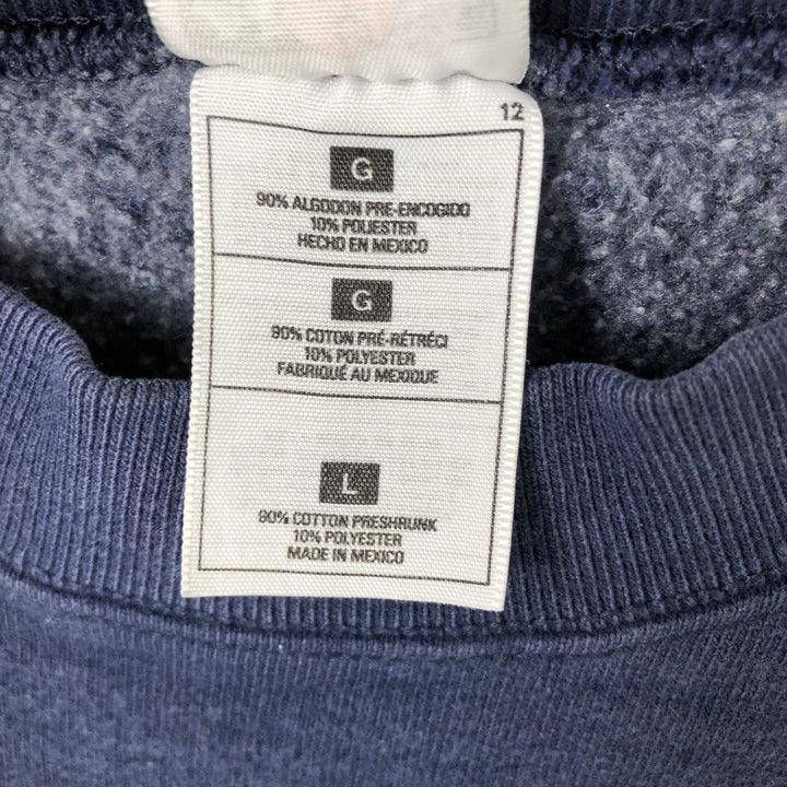 2000'S Fruit of the Loom Super Cotton Print Sweatshirt, Men's Size L cotton navy blue type Vintage Second Hand
