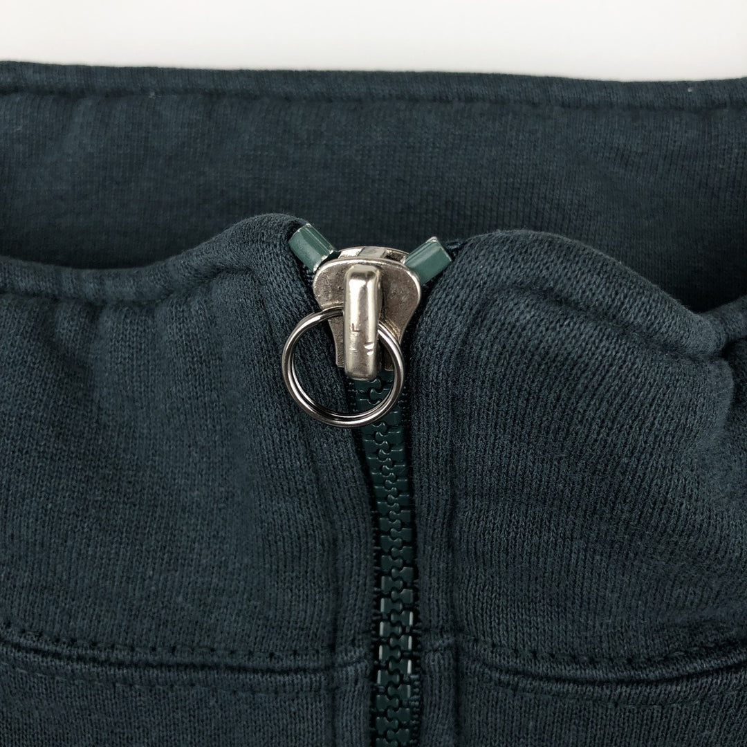 90'S Russell Half-Zip Sweatshirt, Made in USA, Men's Size L, Vintage cotton green type Vintage Second Hand