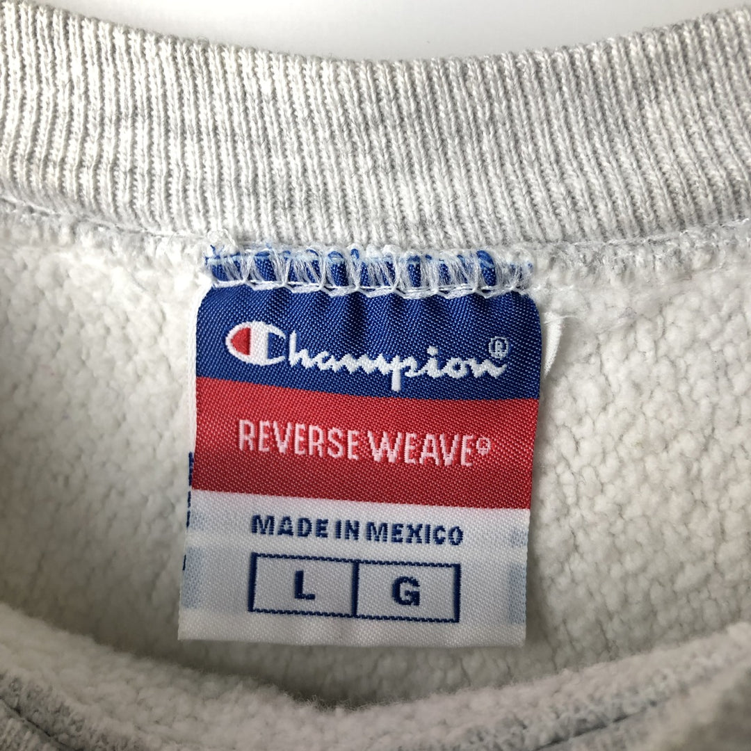 Champion REVERSE WEAVE Reverse Weave College Sweatshirt Trainer Men's L size cotton gray type Vintage Second Hand