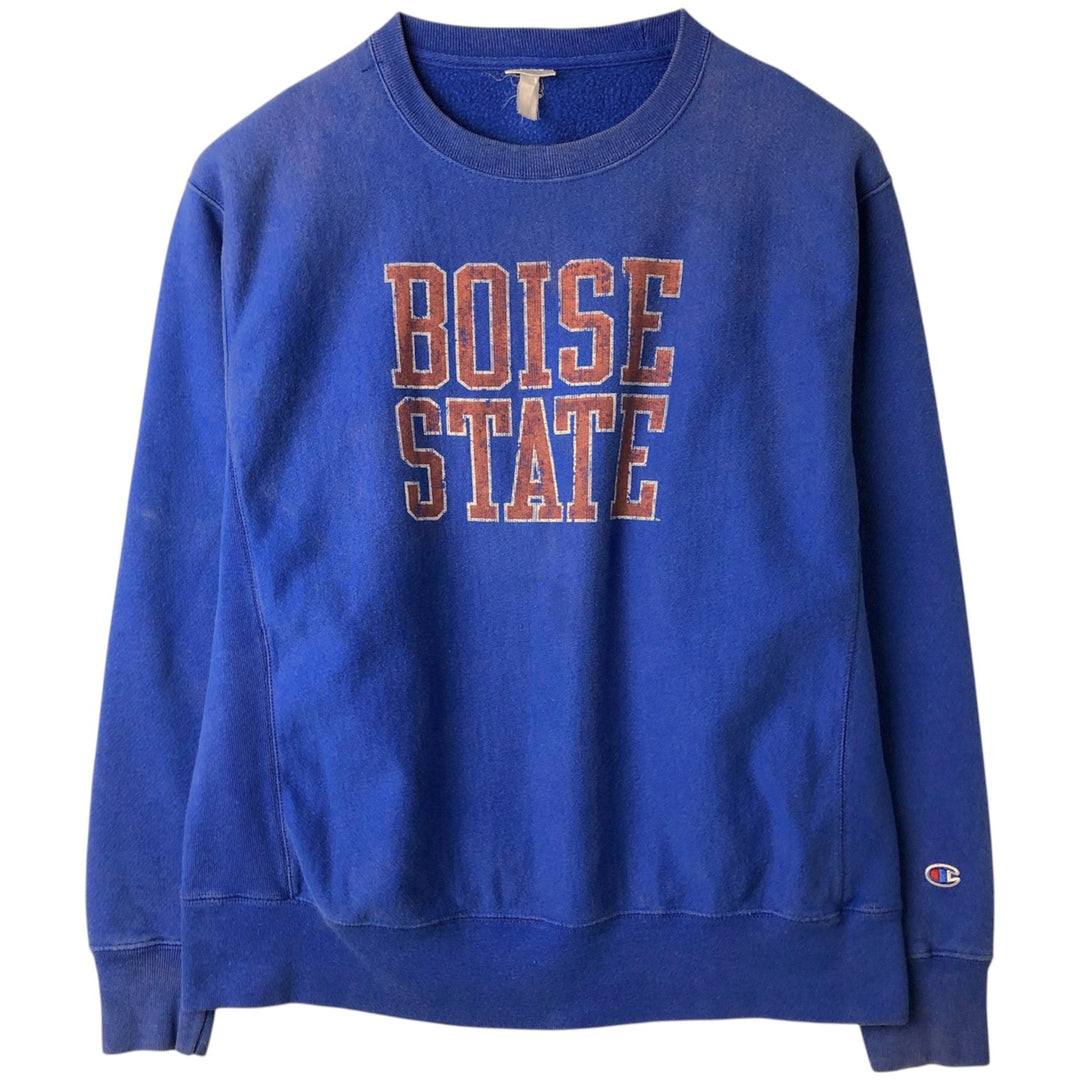 Champion REVERSE WEAVE Reverse Weave College Sweatshirt Trainer Men's L size cotton blue type Vintage Second Hand