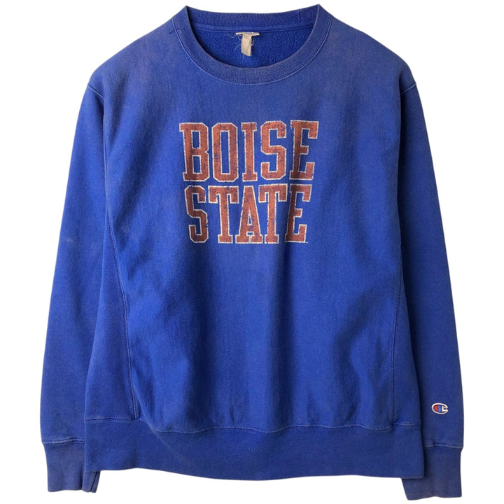 Champion REVERSE WEAVE Reverse Weave College Sweatshirt Trainer Men's L size cotton blue type Vintage Second Hand