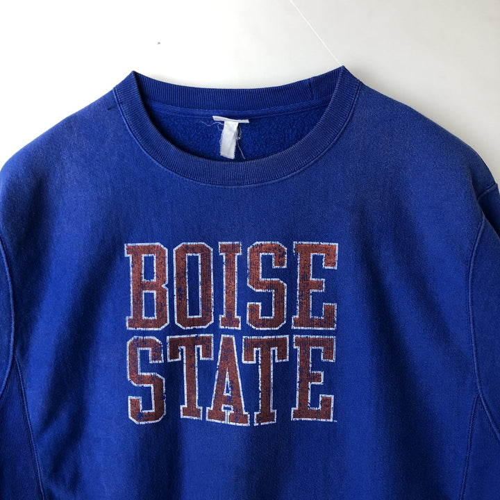 Champion REVERSE WEAVE Reverse Weave College Sweatshirt Trainer Men's L size cotton blue type Vintage Second Hand