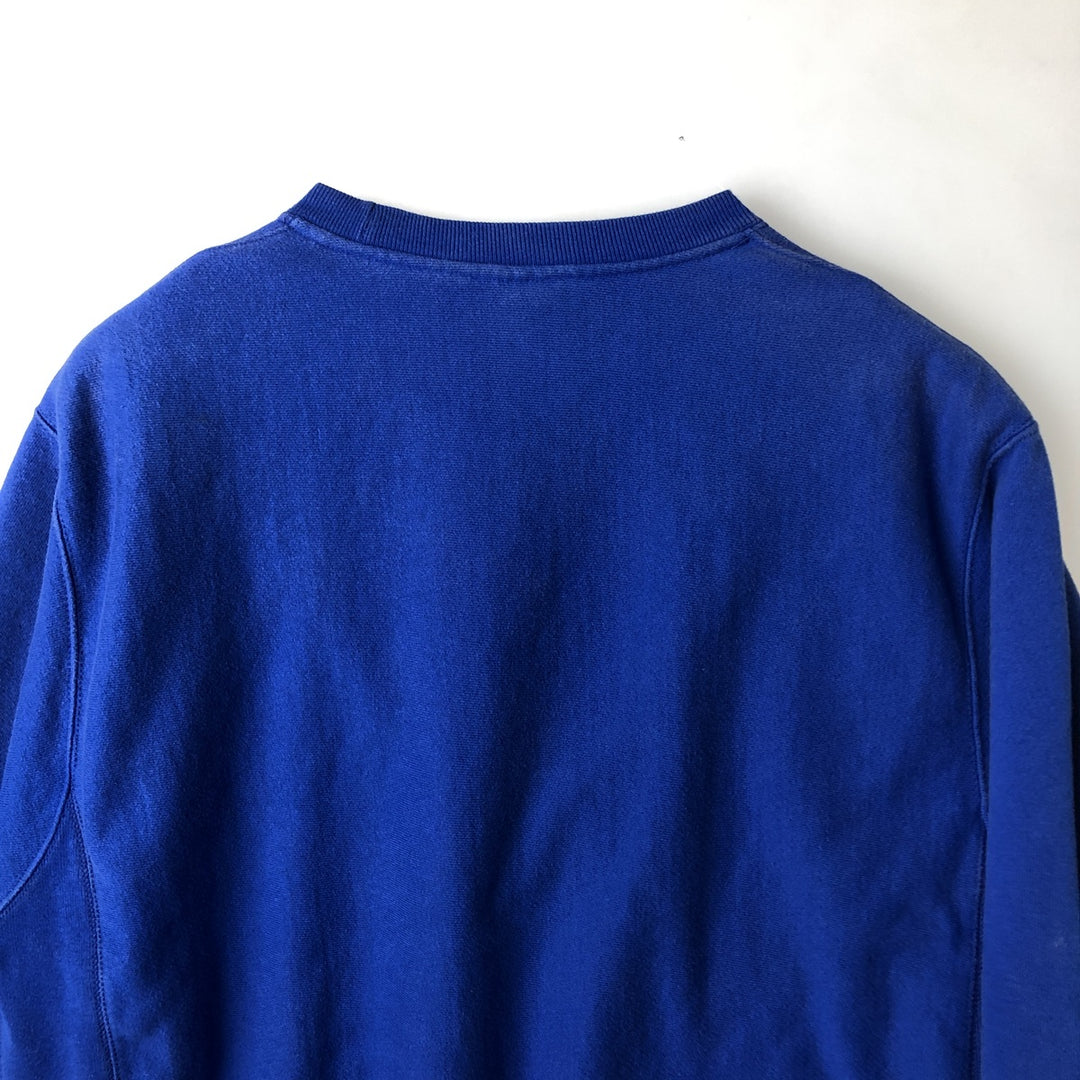 Champion REVERSE WEAVE Reverse Weave College Sweatshirt Trainer Men's L size cotton blue type Vintage Second Hand