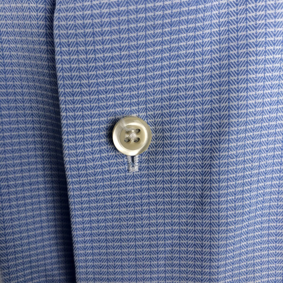 Brooks Brothers Est. 1818 REGENT Long Sleeve Cotton Check Shirt, Men's Size L Supima Cotton Blue type light blue Vintage Second Hand