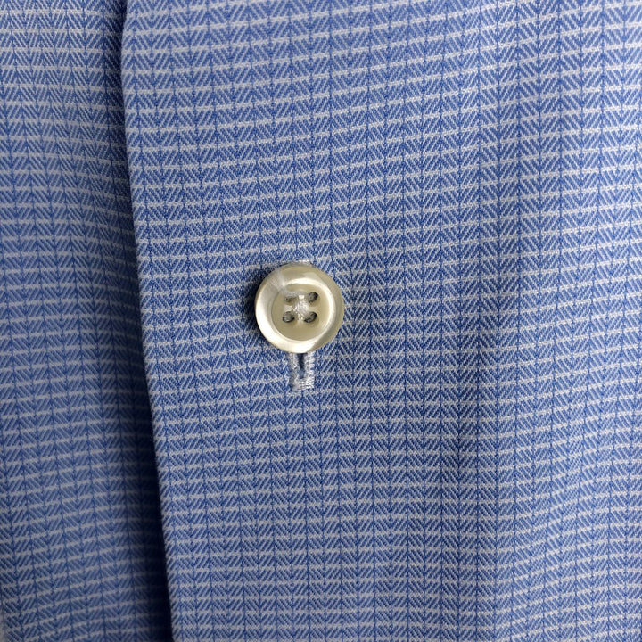 Brooks Brothers Est. 1818 REGENT Long Sleeve Cotton Check Shirt, Men's Size L Supima Cotton Blue type light blue Vintage Second Hand