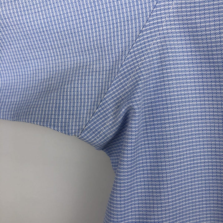 Brooks Brothers Est. 1818 REGENT Long Sleeve Cotton Check Shirt, Men's Size L Supima Cotton Blue type light blue Vintage Second Hand