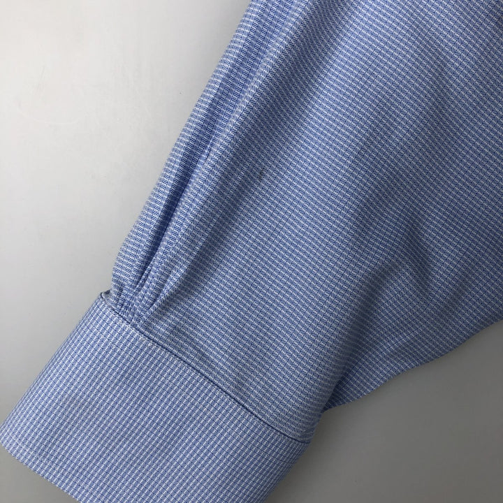 Brooks Brothers Est. 1818 REGENT Long Sleeve Cotton Check Shirt, Men's Size L Supima Cotton Blue type light blue Vintage Second Hand