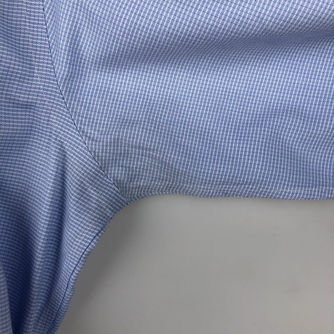 Brooks Brothers Est. 1818 REGENT Long Sleeve Cotton Check Shirt, Men's Size L Supima Cotton Blue type light blue Vintage Second Hand
