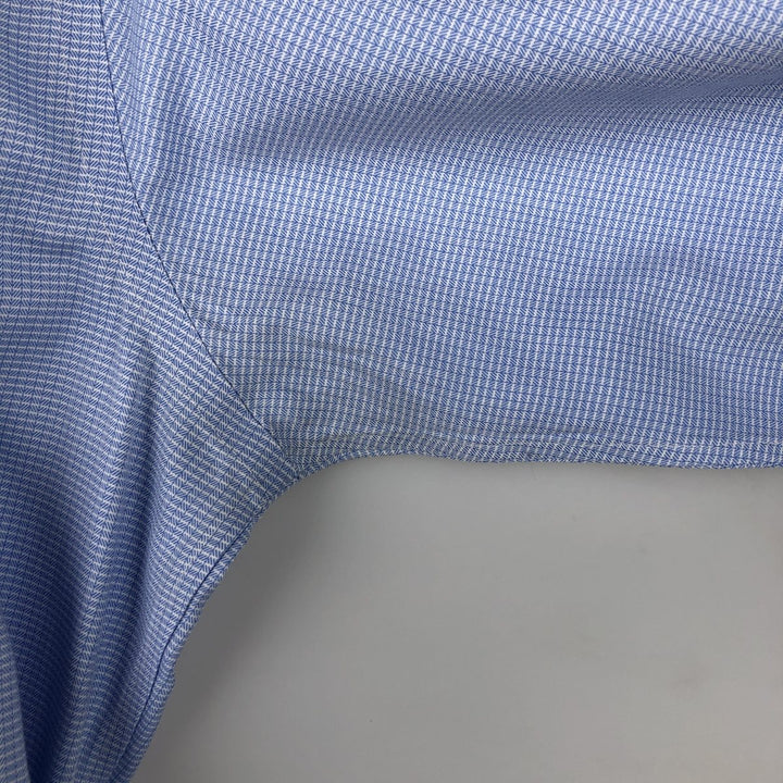 Brooks Brothers Est. 1818 REGENT Long Sleeve Cotton Check Shirt, Men's Size L Supima Cotton Blue type light blue Vintage Second Hand