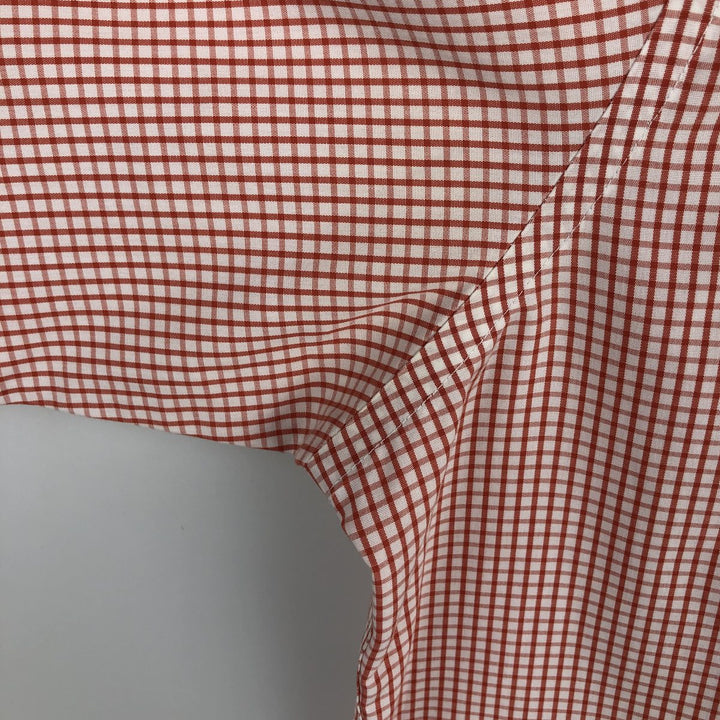 Brooks Brothers 346 Gingham Check Long Sleeve Button-Down Check Shirt, Men's Size L cotton red type Vintage Second Hand