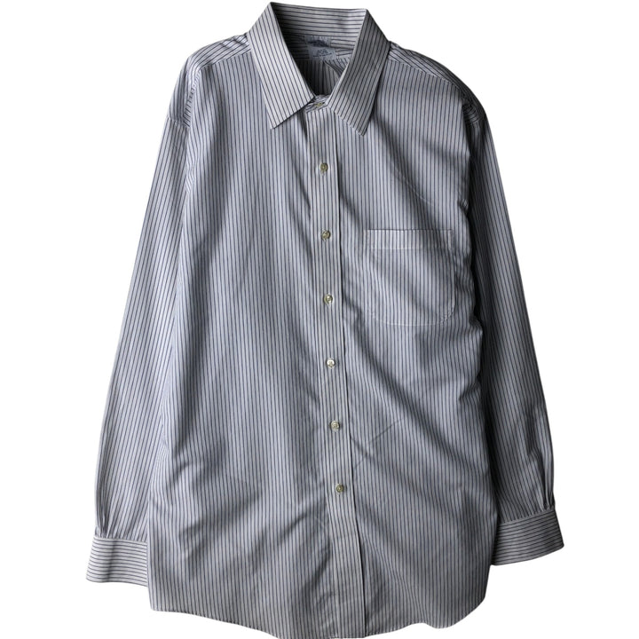 Brooks Brothers Est.1818 Long Sleeve Cotton Striped Shirt, Men's Size L cotton white type Vintage Second Hand