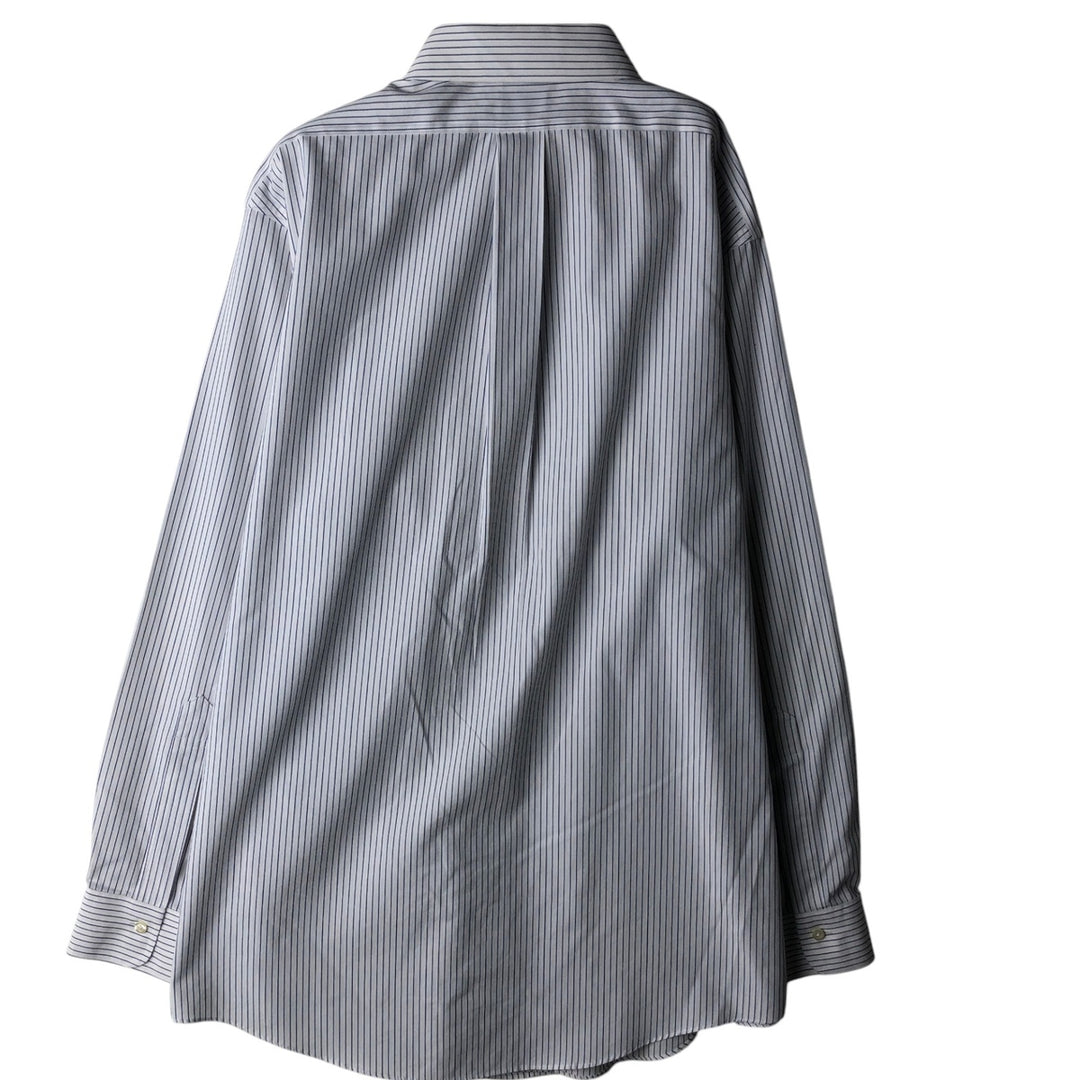 Brooks Brothers Est.1818 Long Sleeve Cotton Striped Shirt, Men's Size L cotton white type Vintage Second Hand