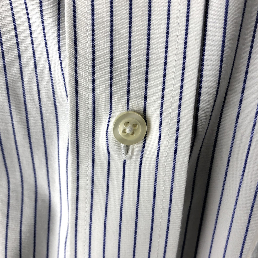 Brooks Brothers Est.1818 Long Sleeve Cotton Striped Shirt, Men's Size L cotton white type Vintage Second Hand