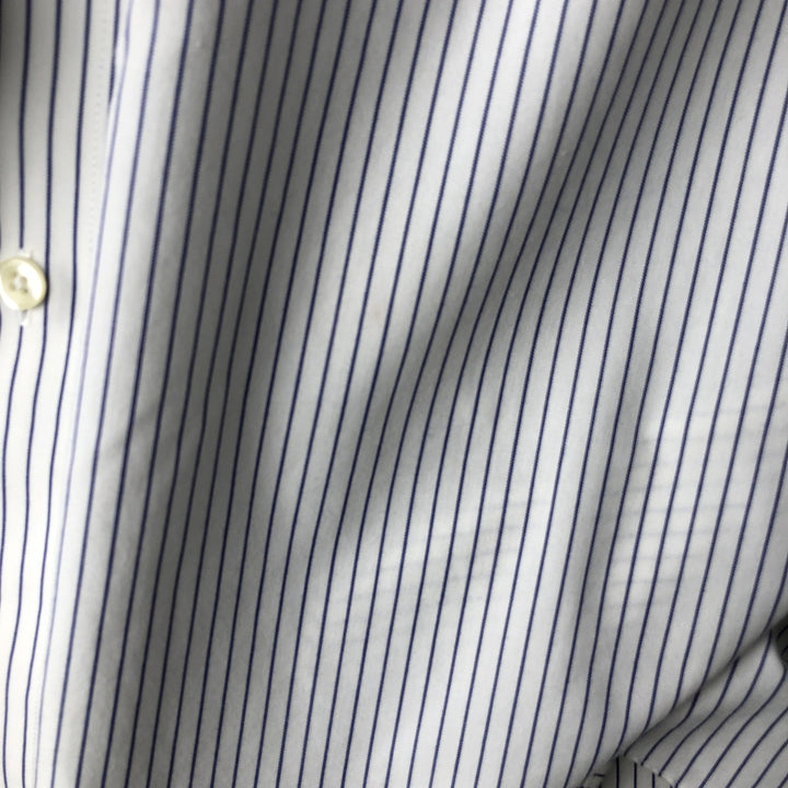 Brooks Brothers Est.1818 Long Sleeve Cotton Striped Shirt, Men's Size L cotton white type Vintage Second Hand