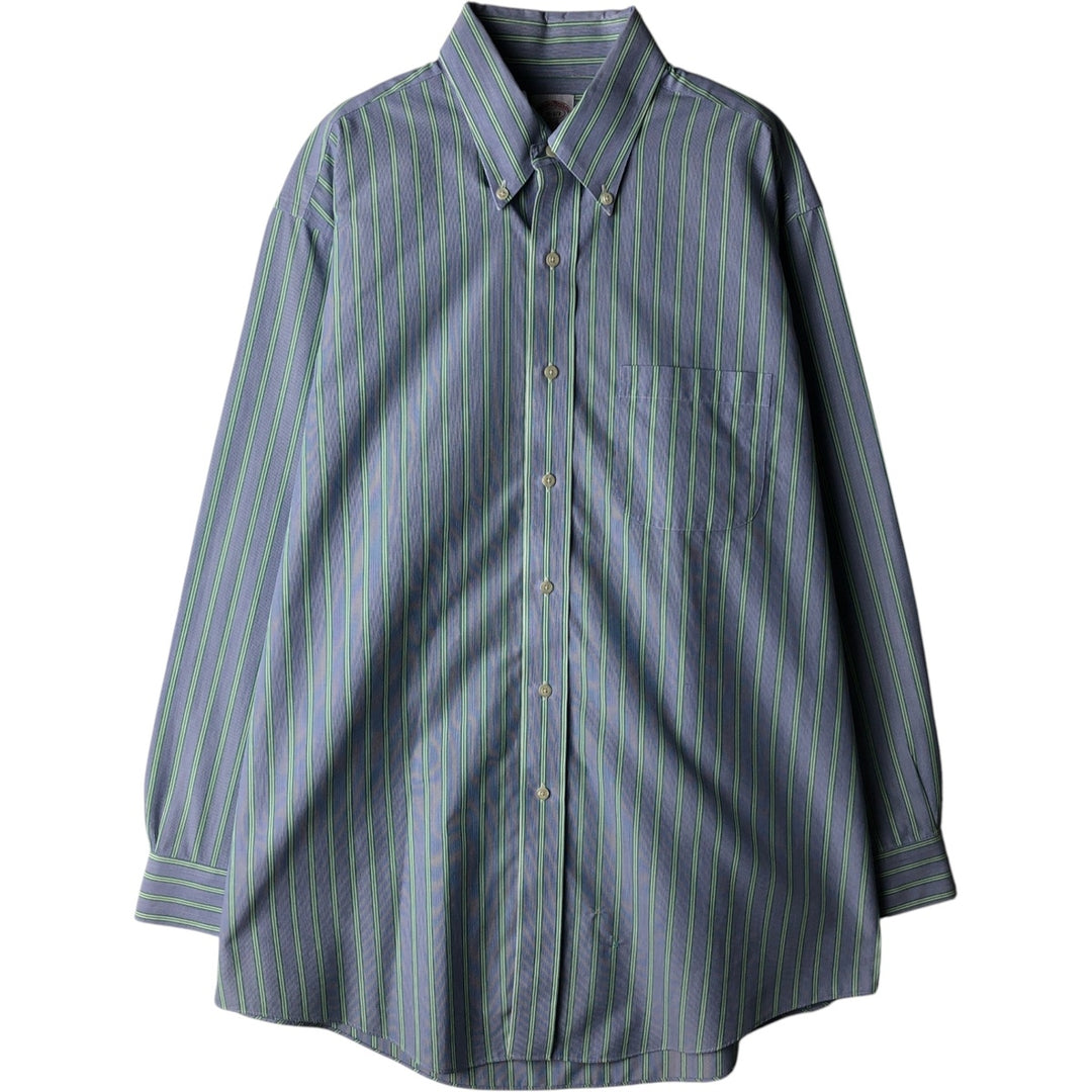 Brooks Brothers 346 Multi-Stripe Long Sleeve Button-Down Striped Shirt, Men's Size L cotton blue type Vintage Second Hand