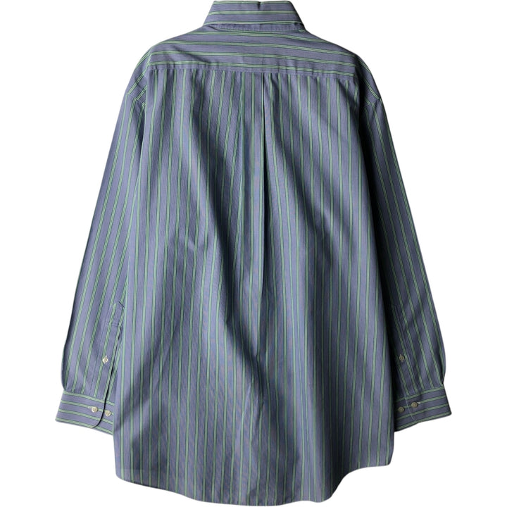 Brooks Brothers 346 Multi-Stripe Long Sleeve Button-Down Striped Shirt, Men's Size L cotton blue type Vintage Second Hand