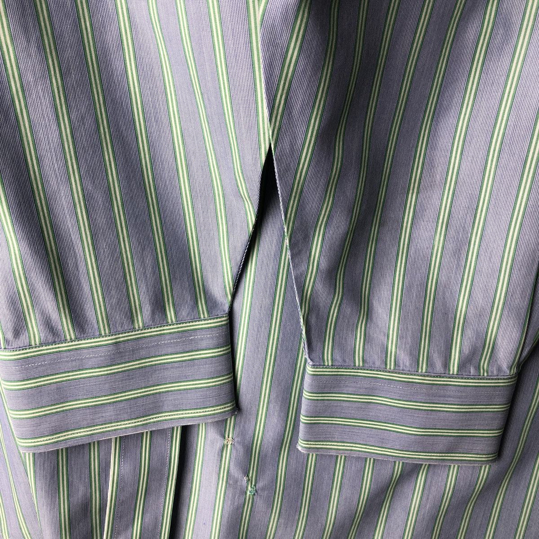 Brooks Brothers 346 Multi-Stripe Long Sleeve Button-Down Striped Shirt, Men's Size L cotton blue type Vintage Second Hand