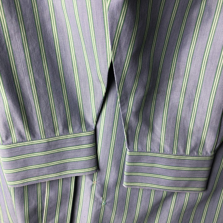 Brooks Brothers 346 Multi-Stripe Long Sleeve Button-Down Striped Shirt, Men's Size L cotton blue type Vintage Second Hand