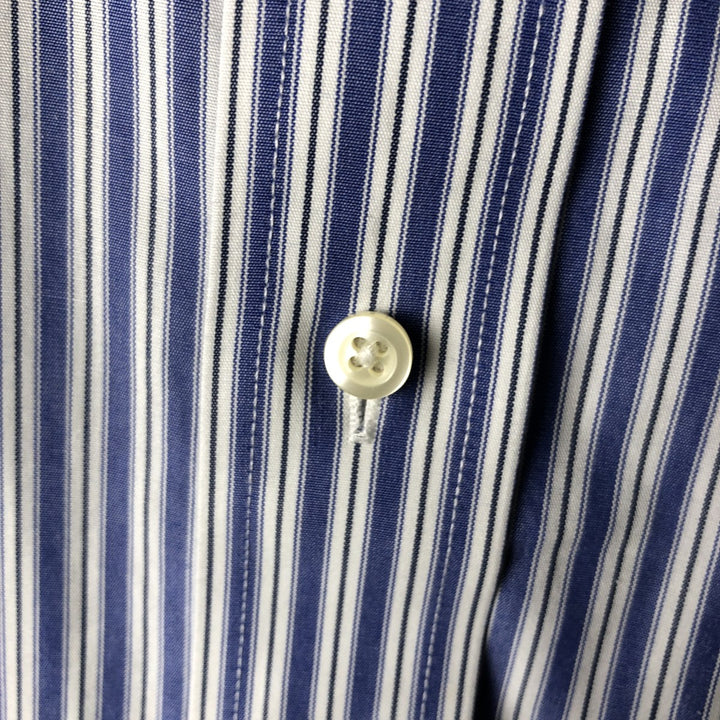 Brooks Brothers Est. 1818 Classic Multi-Stripe Long Sleeve Button-Down Striped Shirt, Men's Size L Supima Cotton blue type Vintage Second Hand