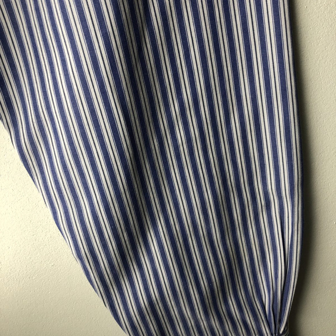 Brooks Brothers Est. 1818 Classic Multi-Stripe Long Sleeve Button-Down Striped Shirt, Men's Size L Supima Cotton blue type Vintage Second Hand