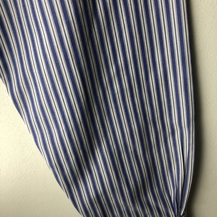 Brooks Brothers Est. 1818 Classic Multi-Stripe Long Sleeve Button-Down Striped Shirt, Men's Size L Supima Cotton blue type Vintage Second Hand