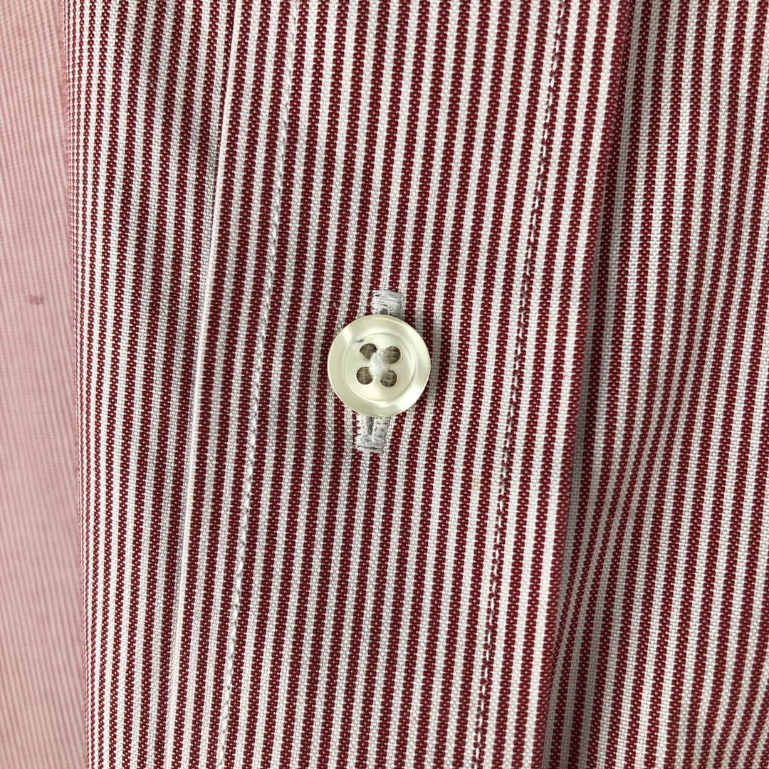 Brooks Brothers Est.1818 Long Sleeve Button-Down Striped Shirt, Men's Size L cotton red type Vintage Second Hand
