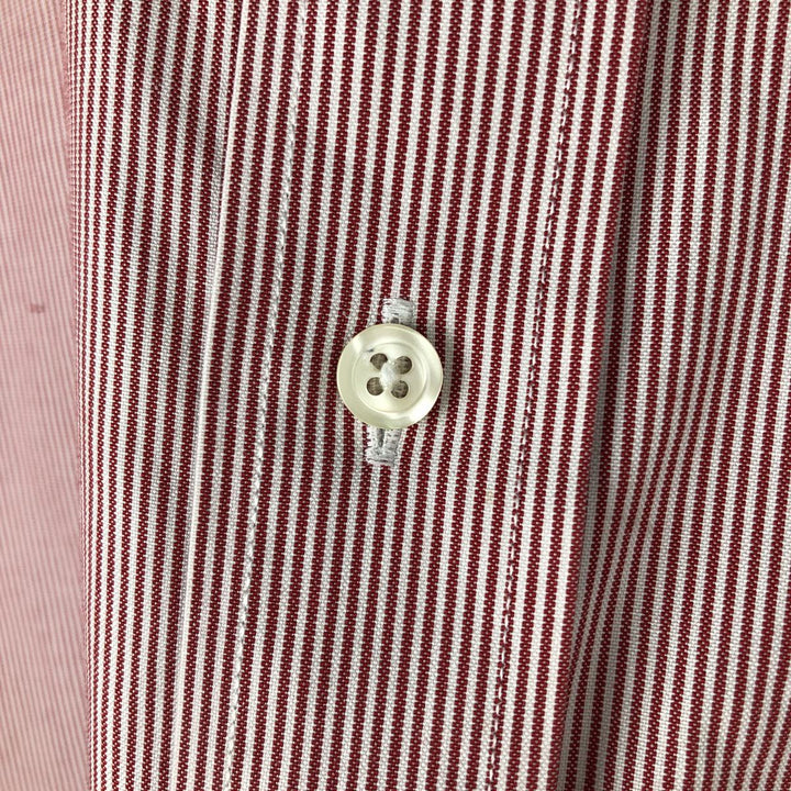 Brooks Brothers Est.1818 Long Sleeve Button-Down Striped Shirt, Men's Size L cotton red type Vintage Second Hand