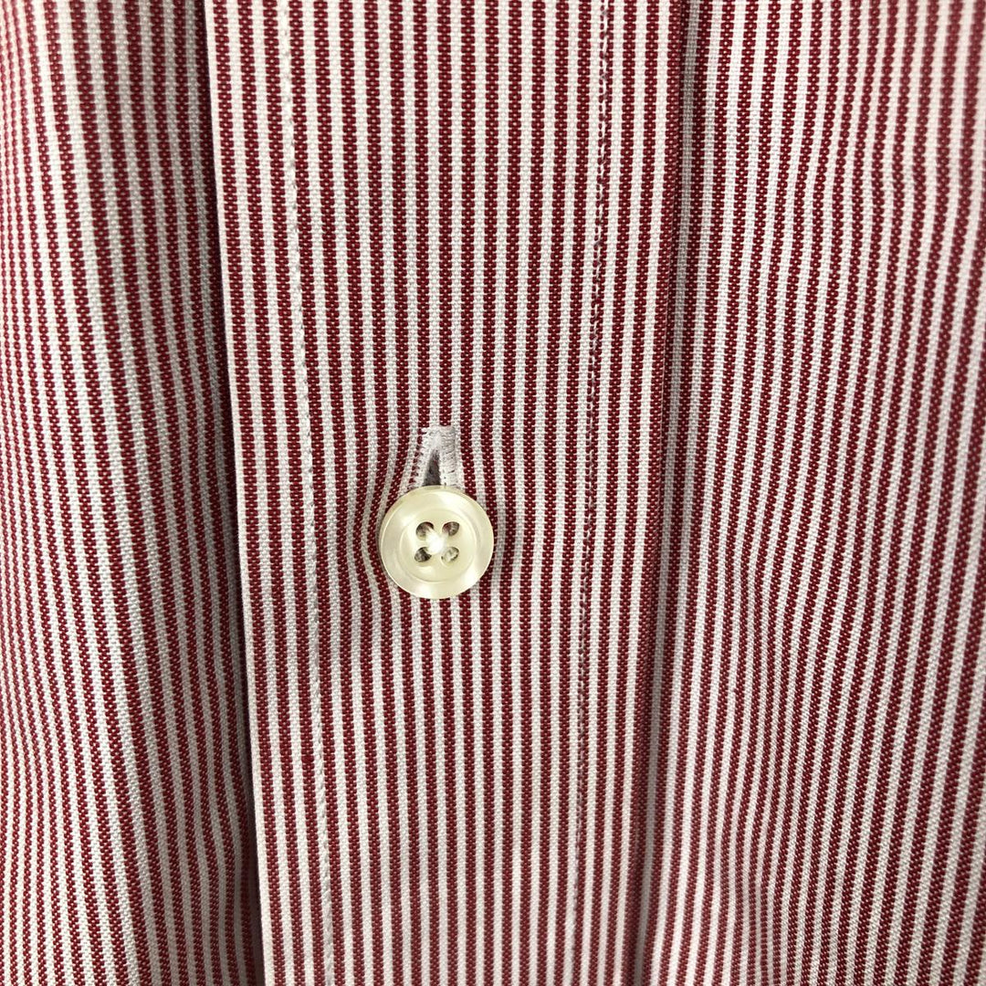 Brooks Brothers Est.1818 Long Sleeve Button-Down Striped Shirt, Men's Size L cotton red type Vintage Second Hand