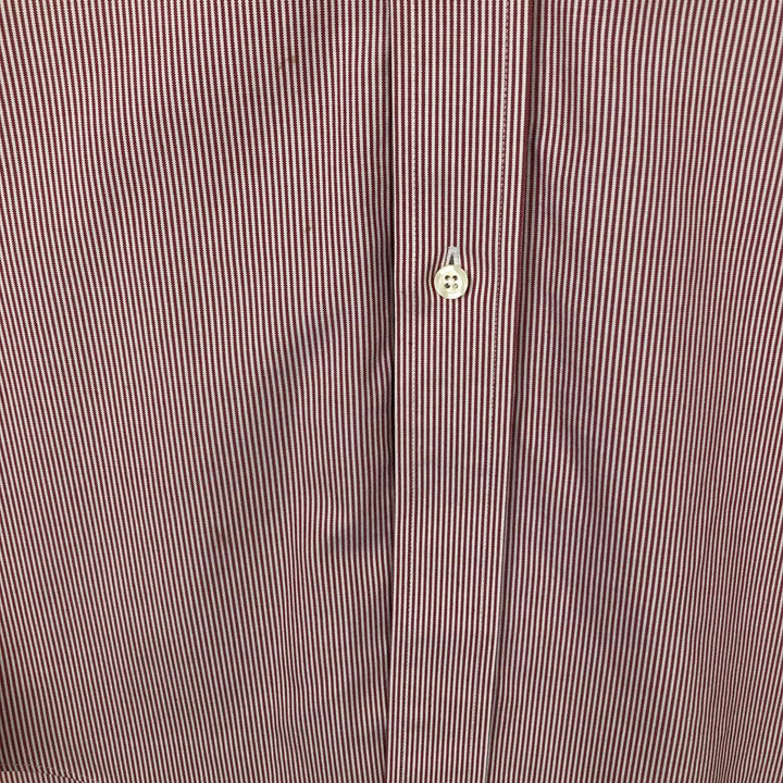 Brooks Brothers Est.1818 Long Sleeve Button-Down Striped Shirt, Men's Size L cotton red type Vintage Second Hand