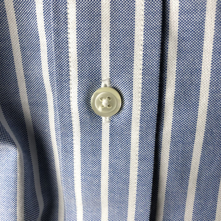 Brooks Brothers 1818 REGENT Long Sleeve Button-Down Striped Shirt, Men's Size Medium Supima Cotton navy blue type Vintage Second Hand