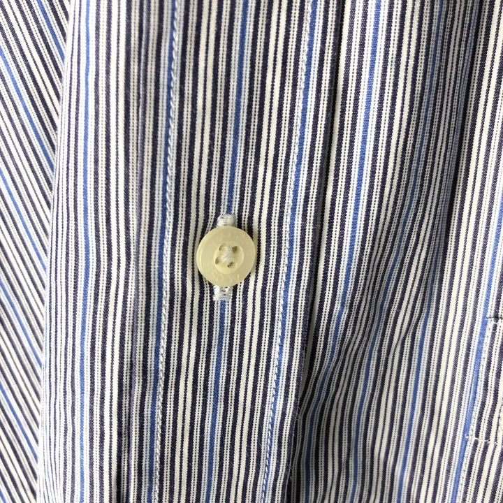 Lacoste Multi-Stripe Long Sleeve Cotton Striped Shirt, Men's XL cotton navy blue type Vintage Second Hand