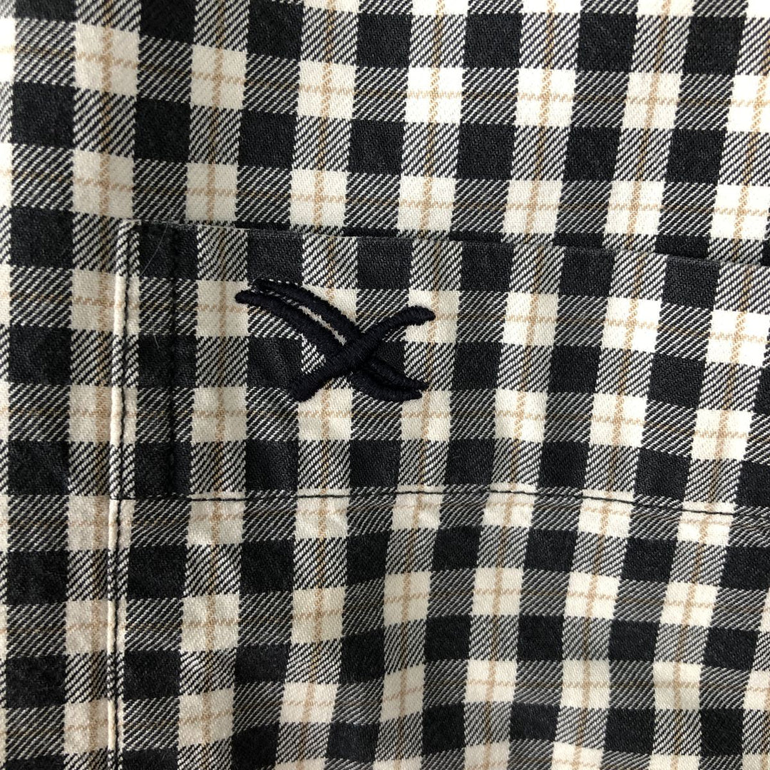 Eddie Bauer Long Sleeve Button-Down Check Shirt, Men's Size L cotton black type Vintage Second Hand