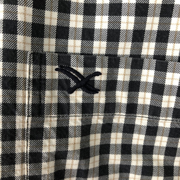 Eddie Bauer Long Sleeve Button-Down Check Shirt, Men's Size L cotton black type Vintage Second Hand