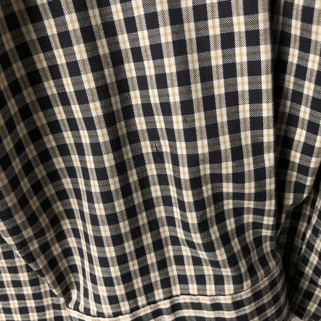 Eddie Bauer Long Sleeve Button-Down Check Shirt, Men's Size L cotton black type Vintage Second Hand