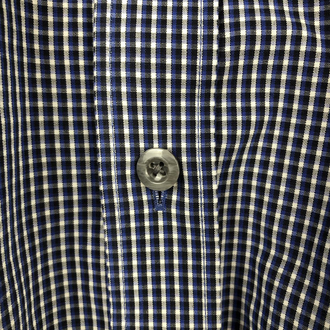 Eddie Bauer Long Sleeve Button-Down Check Shirt, Men's XL cotton black type Vintage Second Hand