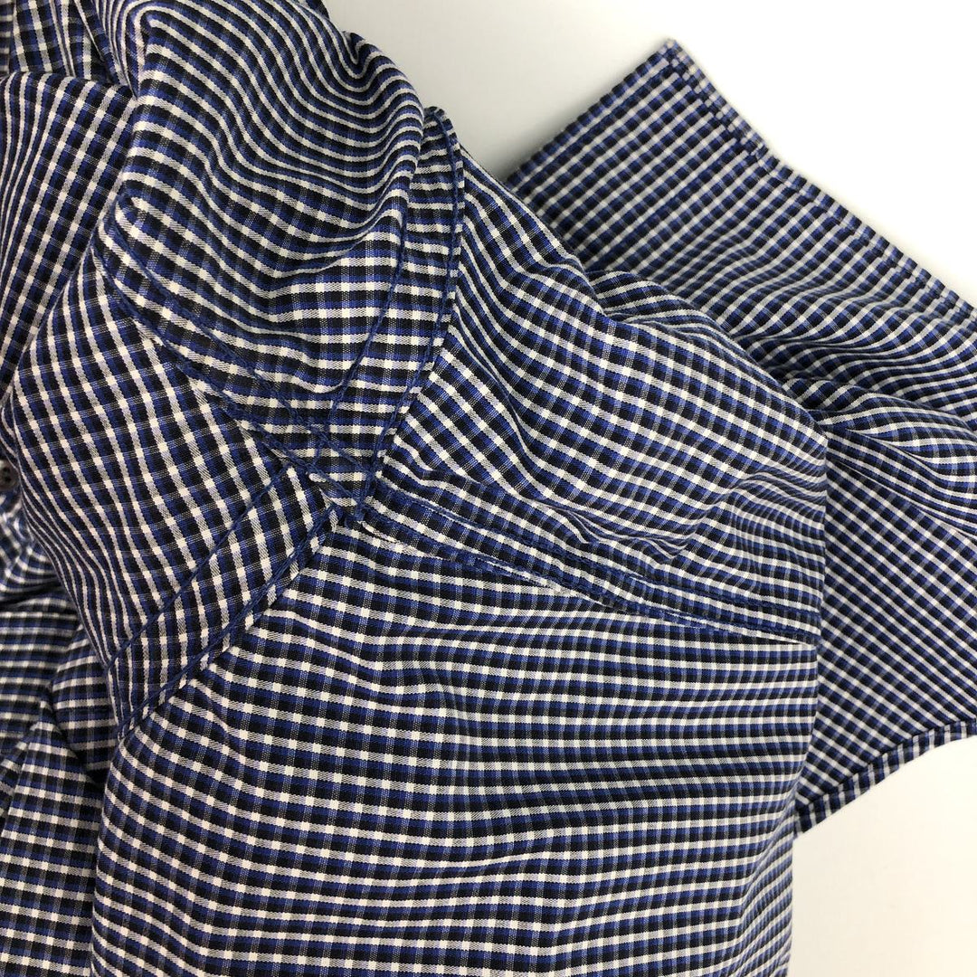Eddie Bauer Long Sleeve Button-Down Check Shirt, Men's XL cotton black type Vintage Second Hand