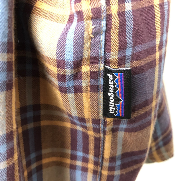 Patagonia Organic Cotton Long Sleeve Cotton Check Shirt, Men's XL Organic cotton Blue type light blue Vintage Second Hand