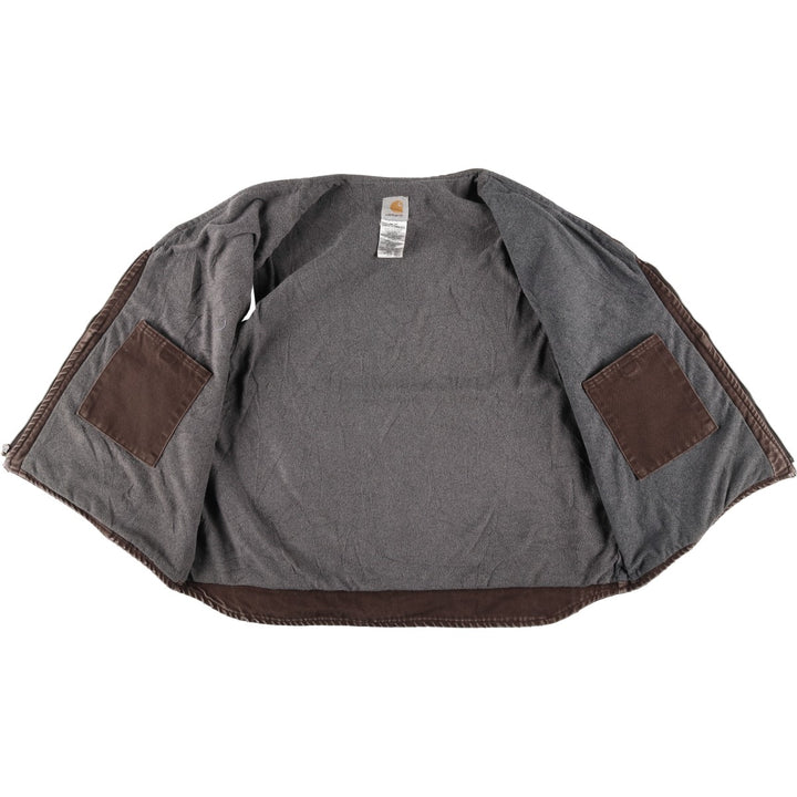 2000'S Carhartt Work Vest, Made in USA, Men's Size XXL (approx.) cotton brown type Vintage Second Hand