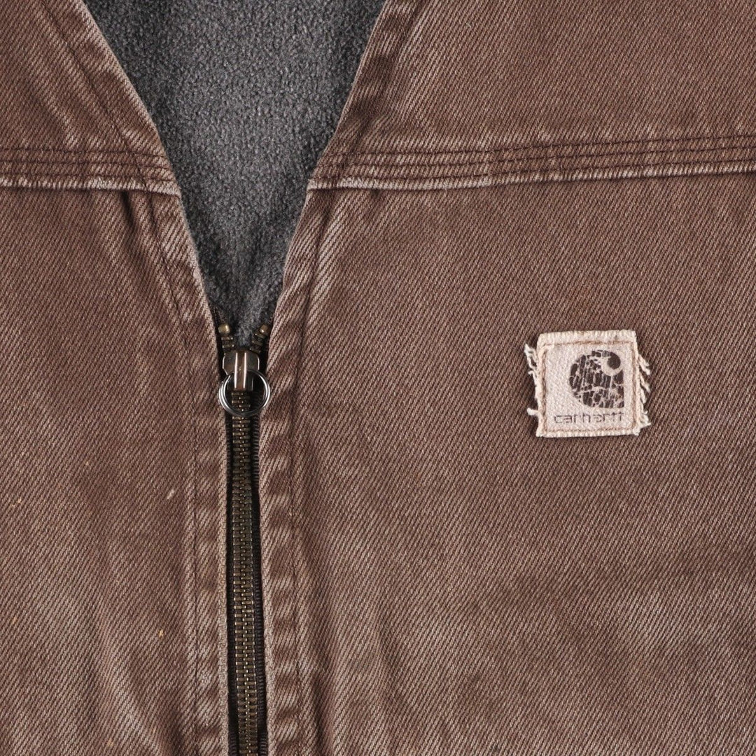 2000'S Carhartt Work Vest, Made in USA, Men's Size XXL (approx.) cotton brown type Vintage Second Hand