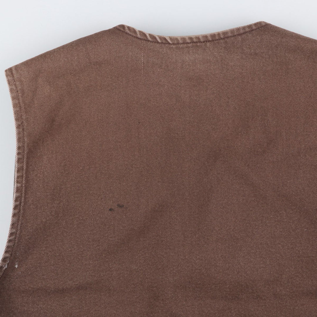2000'S Carhartt Work Vest, Made in USA, Men's Size XXL (approx.) cotton brown type Vintage Second Hand