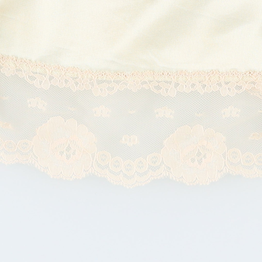 Warner's cropped lingerie camisole, made in the USA, women's size XL. Nylon lemon yellow Vintage Second Hand