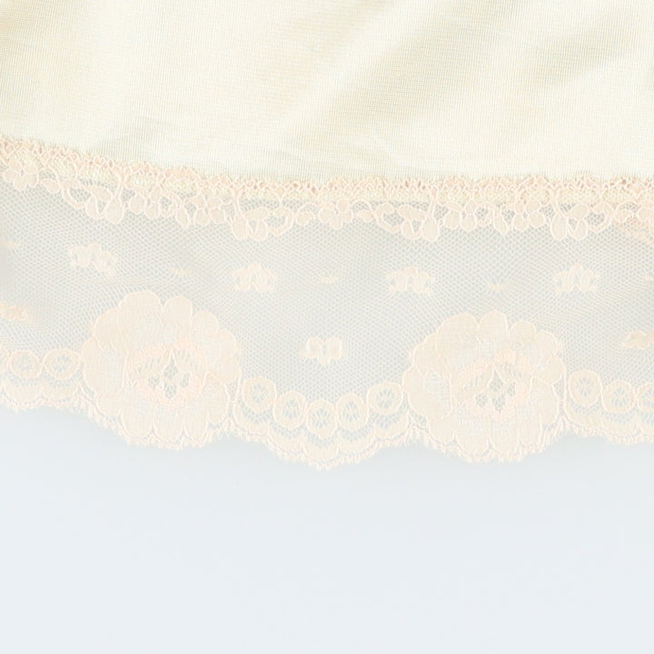 Warner's cropped lingerie camisole, made in the USA, women's size XL. Nylon lemon yellow Vintage Second Hand